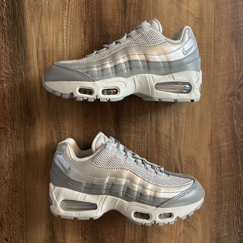 Nike Air Max 95 Big Bubble Womens Size 6.5 Shoes Grey Fog Silver IB6398-001